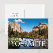 Yosemite-Nationalpark | Happy Birthday Postkarte (Vorne/Hinten)