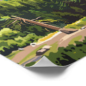 Yosemite Nationalpark Illustration Poster (Ecke)