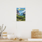 Yosemite Nationalpark Illustration Poster (Küche)