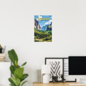 Yosemite Nationalpark Illustration Poster (Heimbüro)