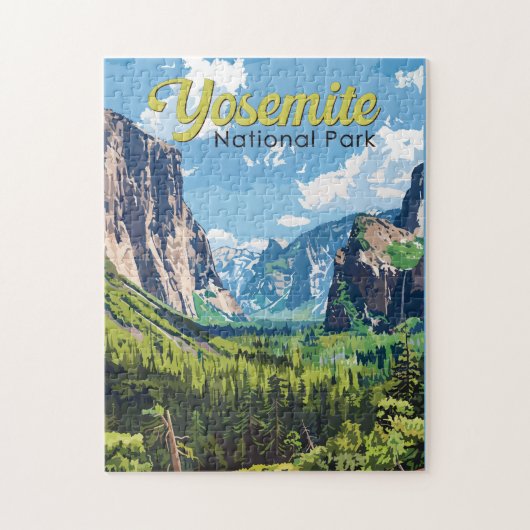 Yosemite Nationalpark Illustration Puzzle (Vertikal)