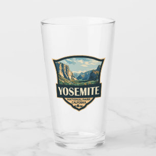 Yosemite Nationalpark Illustration Retro Abzeichen Glas