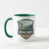 Yosemite Nationalpark Illustration Retro Abzeichen