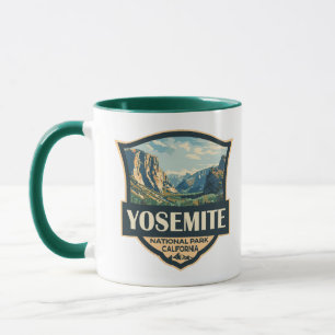 Yosemite Nationalpark Illustration Retro Abzeichen Tasse