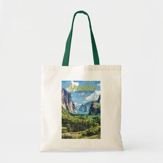 Yosemite Nationalpark Illustration Tragetasche (Vorne)