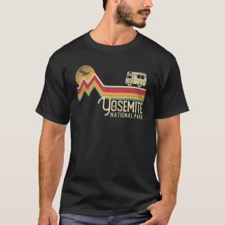 Yosemite-Nationalpark im Retro-Stil Vintage Kalifo T-Shirt