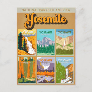Yosemite Nationalpark Kalifornien Landmarken Colla Postkarte