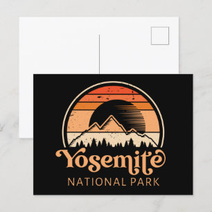 Yosemite Nationalpark Kalifornien Retro Vintage Postkarte