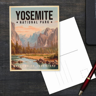 Yosemite Nationalpark Kalifornien Vintage 1980er Postkarte