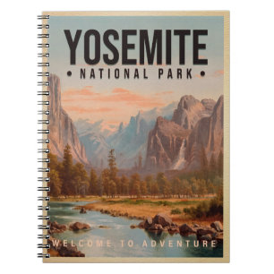 Yosemite Nationalpark Kalifornien Vintage Notizblock