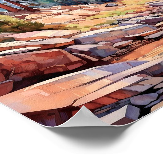 Yosemite Nationalpark Kunstmuseum Poster (Ecke)