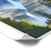 Yosemite Nationalpark Litho Artwork Poster (Ecke)