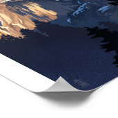 Yosemite Nationalpark Litho Artwork Poster (Ecke)