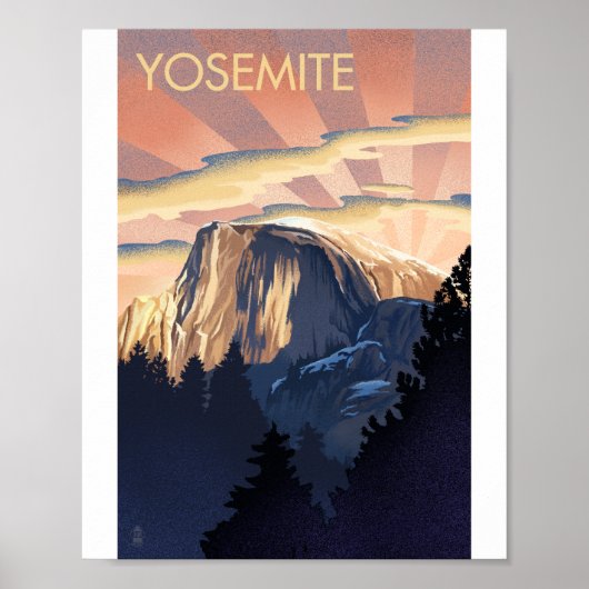 Yosemite Nationalpark Litho Artwork Poster (Vorne)