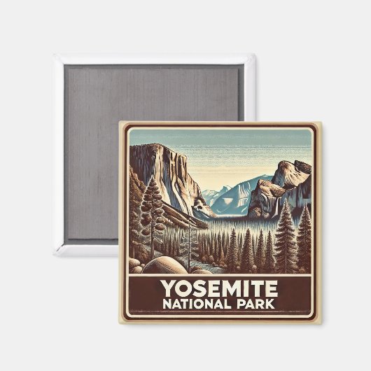 Yosemite Nationalpark Magnet (Vorderseite/Rückseite)