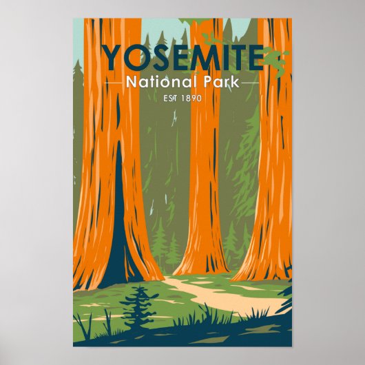 Yosemite Nationalpark Mariposa Grove Poster (Vorne)