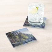 Yosemite Nationalpark Merced Fluss-| Am Glasuntersetzer (Schrägansicht)