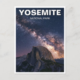 Yosemite Nationalpark Milchstraße Nacht Postkarte