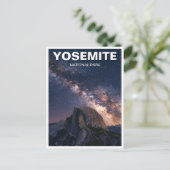 Yosemite Nationalpark Milchstraße Nacht Postkarte (Stehend Vorderseite)