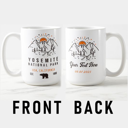 Yosemite Nationalpark Minimalistisch Sunset Mounta Kaffeetasse