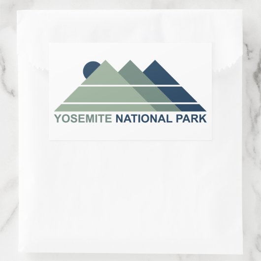 Yosemite Nationalpark Mountain Sun Rechteckiger Aufkleber (Tasche)