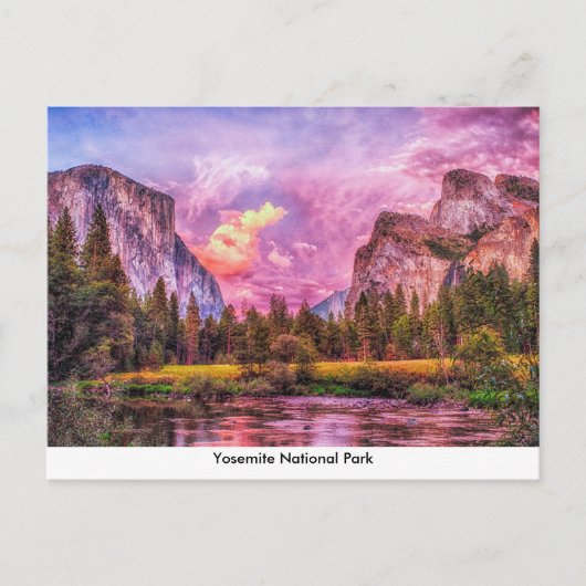 Yosemite Nationalpark Post Card Postkarte (Vorderseite)