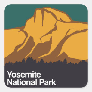 Yosemite-Nationalpark Quadratischer Aufkleber