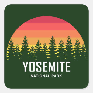 Yosemite-Nationalpark Quadratischer Aufkleber