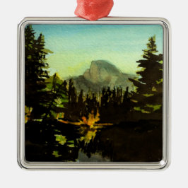 Yosemite Nationalpark: Reflektion der Halfdome Ornament Aus Metall