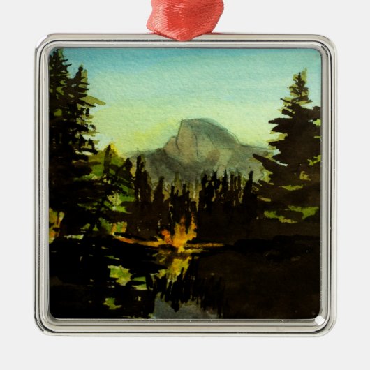 Yosemite Nationalpark: Reflektion der Halfdome Ornament Aus Metall (Vorne)