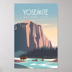 Yosemite Nationalpark Reiseplakat Poster