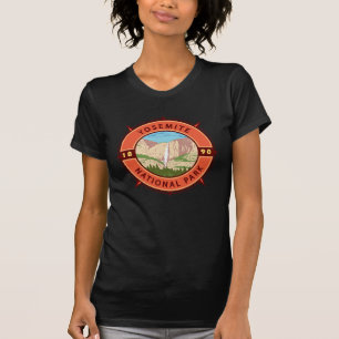 Yosemite Nationalpark Retro Kompass Emblem T-Shirt
