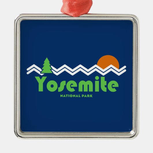 Yosemite Nationalpark Retro Ornament Aus Metall (Vorne)