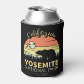 Yosemite Nationalpark Retro Sunset Mountain Dosenkühler (Kanne Vorderseite)