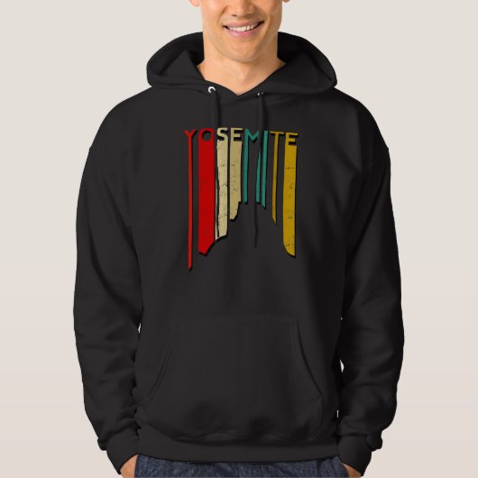 Yosemite Nationalpark Retro Vintager Bergsee-Zaube Hoodie (Vorderseite)