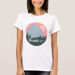 Yosemite Nationalpark Rosa Halbkuppel T-Shirt