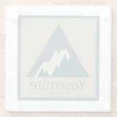 Yosemite Nationalpark Rustikal Glasuntersetzer (Rückseite)