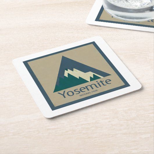 Yosemite Nationalpark Rustikal Rechteckiger Pappuntersetzer (angewinkelt)