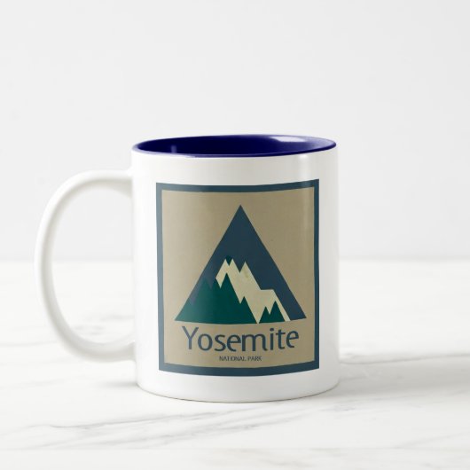 Yosemite Nationalpark Rustikal Zweifarbige Tasse (Links)