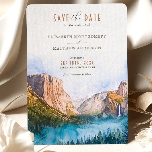 Yosemite Nationalpark Save the Date Tunnel View Einladung