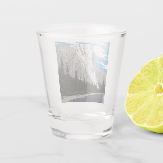 Yosemite-Nationalpark Schnapsglas (Rückseite)
