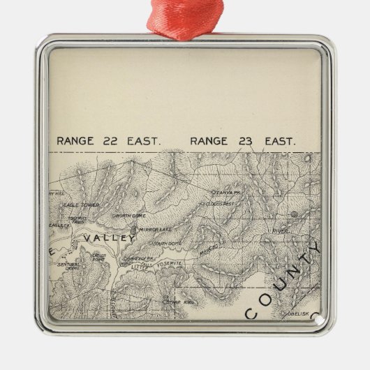 Yosemite Nationalpark Silbernes Ornament (Vorne)