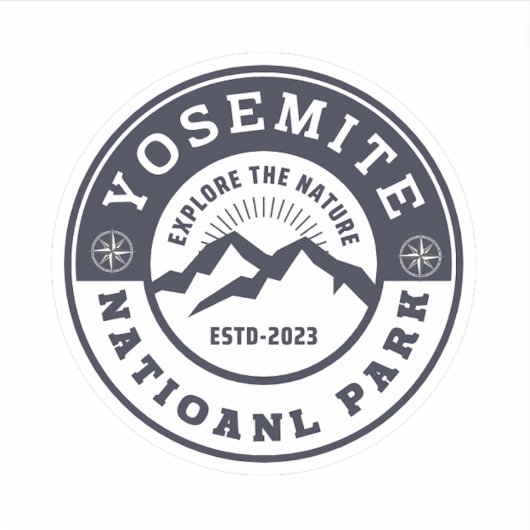 Yosemite Nationalpark Sticker (Vorderseite)