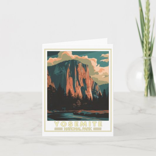 Yosemite Nationalpark Sticker Karte (Vorderseite)