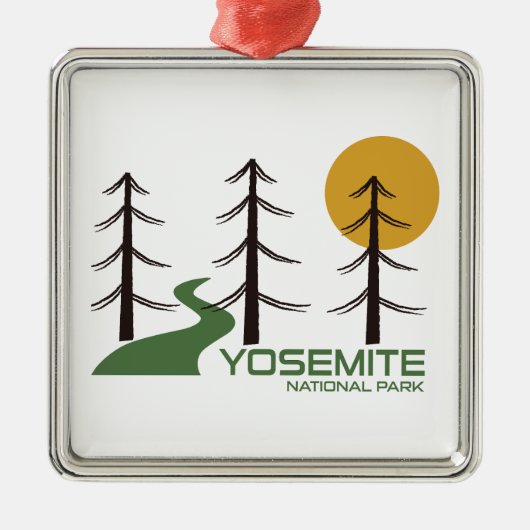Yosemite Nationalpark Trail Ornament Aus Metall (Vorne)