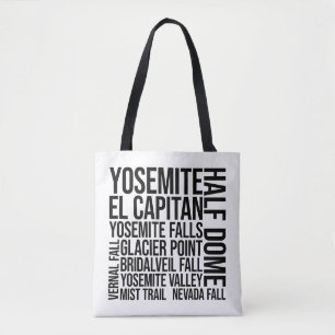 Yosemite Nationalpark Typografie Tasche