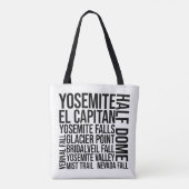 Yosemite Nationalpark Typografie Tasche (Rückseite)