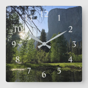 Yosemite-Nationalpark-Uhr Quadratische Wanduhr