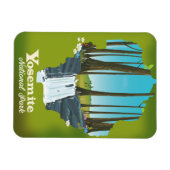 Yosemite Nationalpark Urlaubsposter. Magnet (Horizontal)