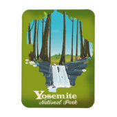 Yosemite Nationalpark Urlaubsposter. Magnet (Vertikal)